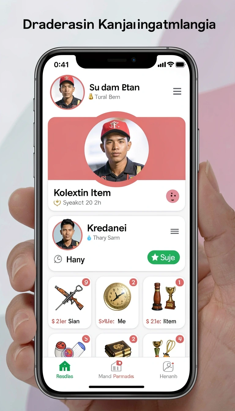 Tampilan antarmuka bantentoto di Android